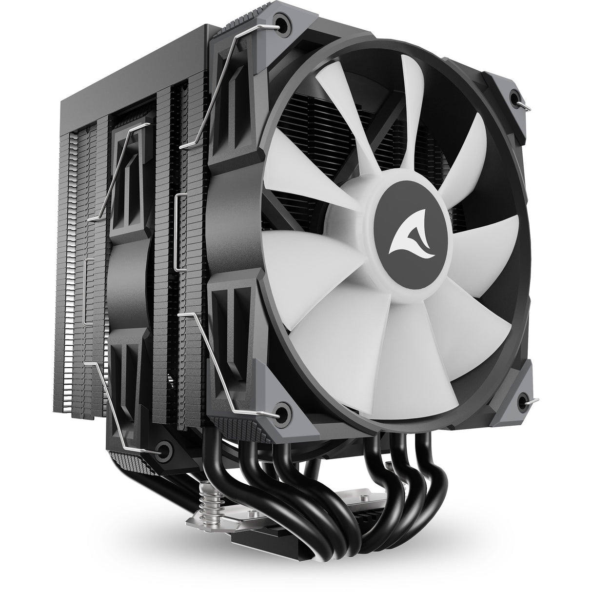 Sharkoon a60 rgb cpu-koeler (zwart, 4-pins pwm fan-connector)