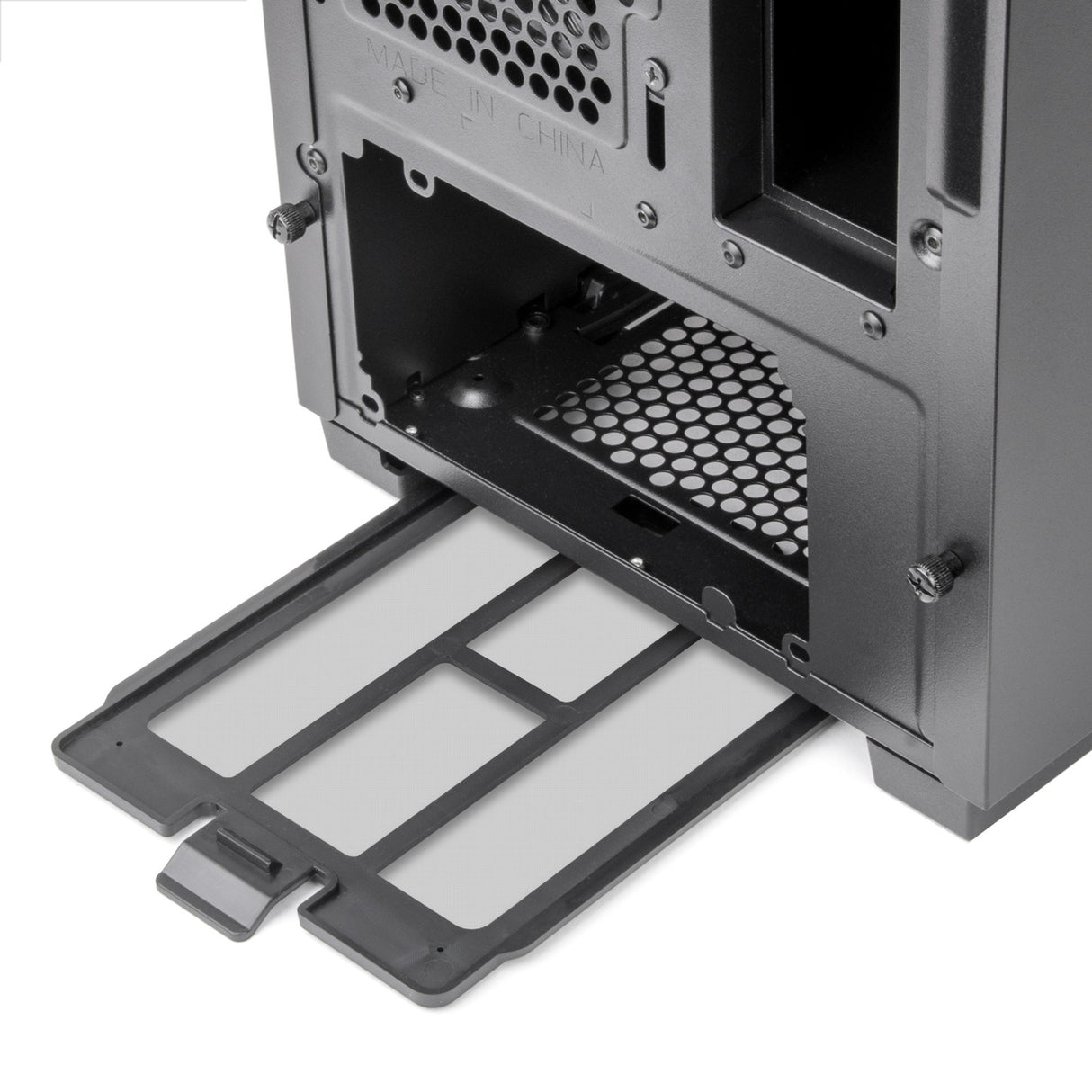 Silverstone cs382 mini tower behuizing (zwart | 2x usb-a | 1x usb-c)