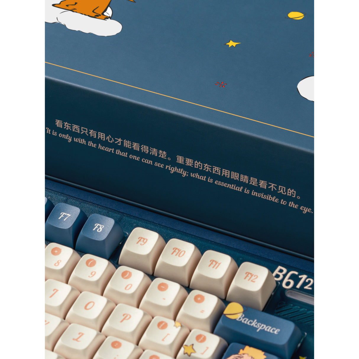 Iqunix zx75 sky encounter wireless mechanical keyboard (blauw, us lay-out (qwerty), gateron red, 75%, rgb leds, hot-swappable, double-shot pbt, 2.4ghz | bluetooth 5.1 | usb-c)