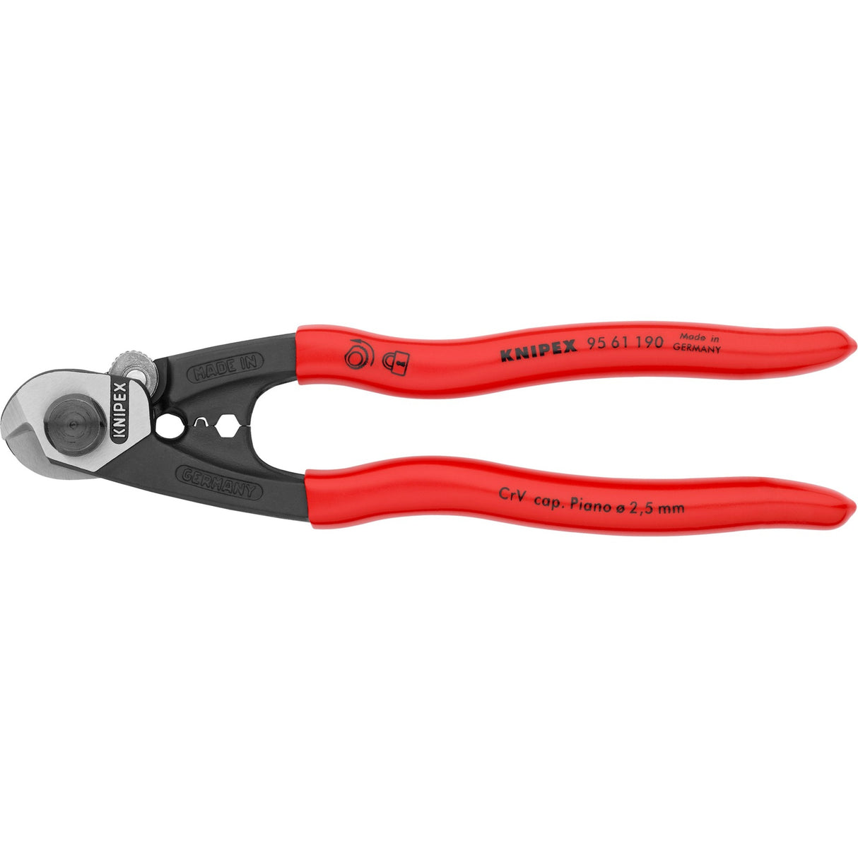 Knipex 95 61 190 staaldraadschaar gepol kunststof 190mm