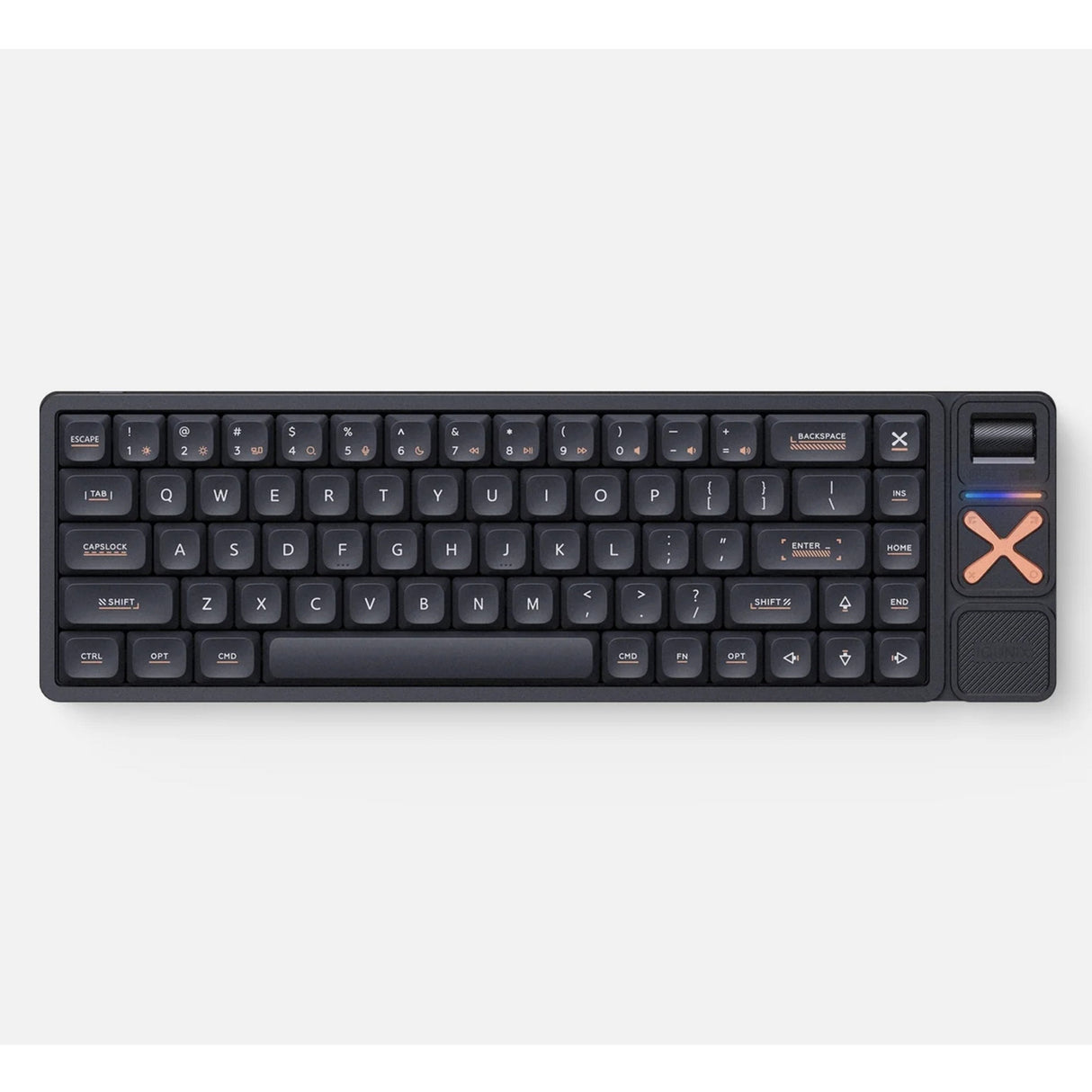 Iqunix magi65 pro shadow black rgb mechanisch gaming toetsenbord (zwart, us lay-out (qwerty), iqunix gold red, 65%, rgb leds, hot-swappable, pbt, 2.4ghz | bluetooth 5.1 | usb-c)