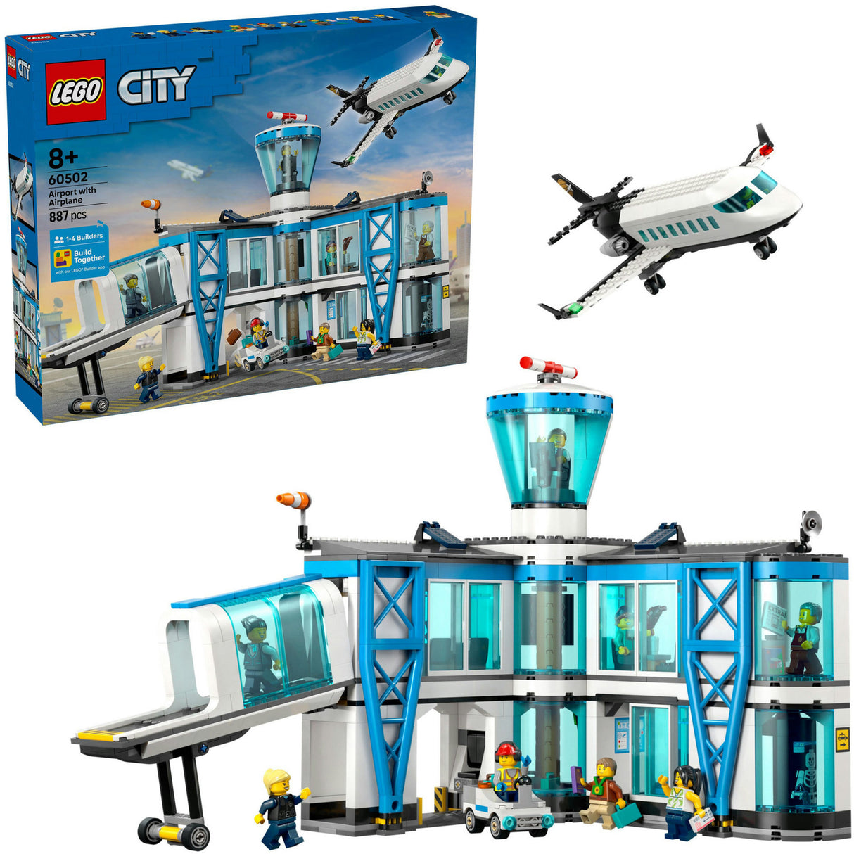 Lego city 60502 luchthaven met vliegtuig