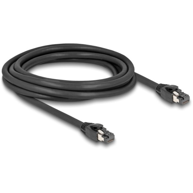Delock netwerkabel s ftp, rj-45 met cat.8.1 (zwart, 3 meter)