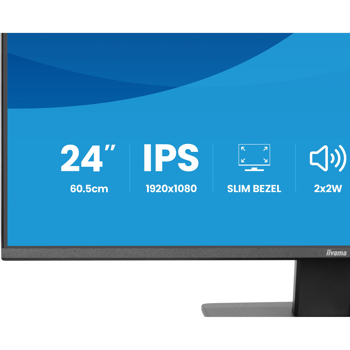 Iiyama prolite x2493hsu-b1 23.8 monitor (zwart (mat), 120 hz, hdmi, displayport, usb, audio)