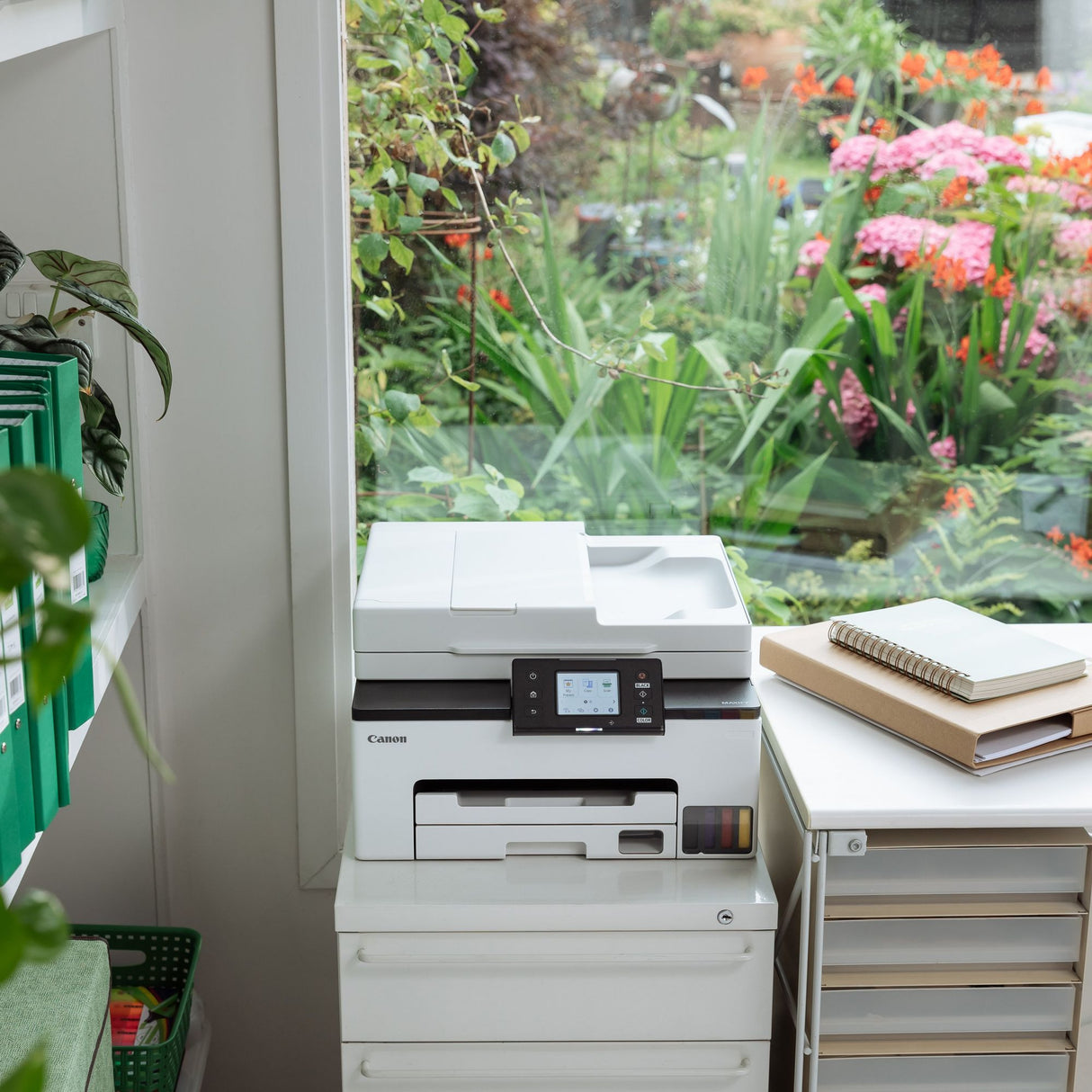 Canon maxify gx2051-kleureninkjetprinter met navulbare megatank all-in-one inkjetprinter met faxfunctie (wit, printen, kopiëren, scannen, faxen, wi-fi)
