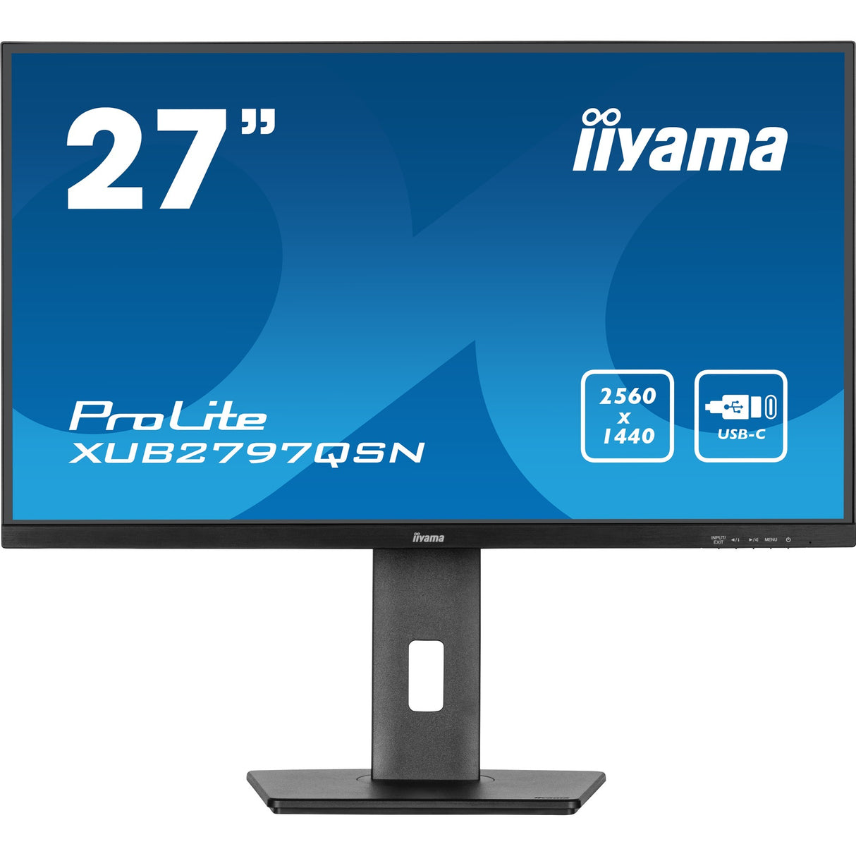 Iiyama prolite xub2797qsn-b2 27 monitor (zwart, hdmi, displayport, 4x usb-a, usb-c, rj-45)
