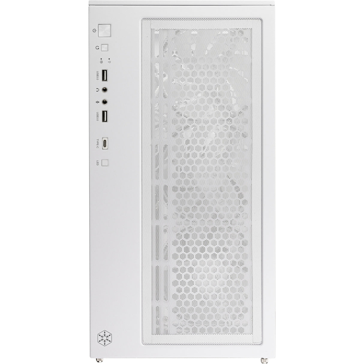 Silverstone lucid 05 mini tower behuizing (wit | 2x usb-a | 1x usb-c | rgb | tempered glass)