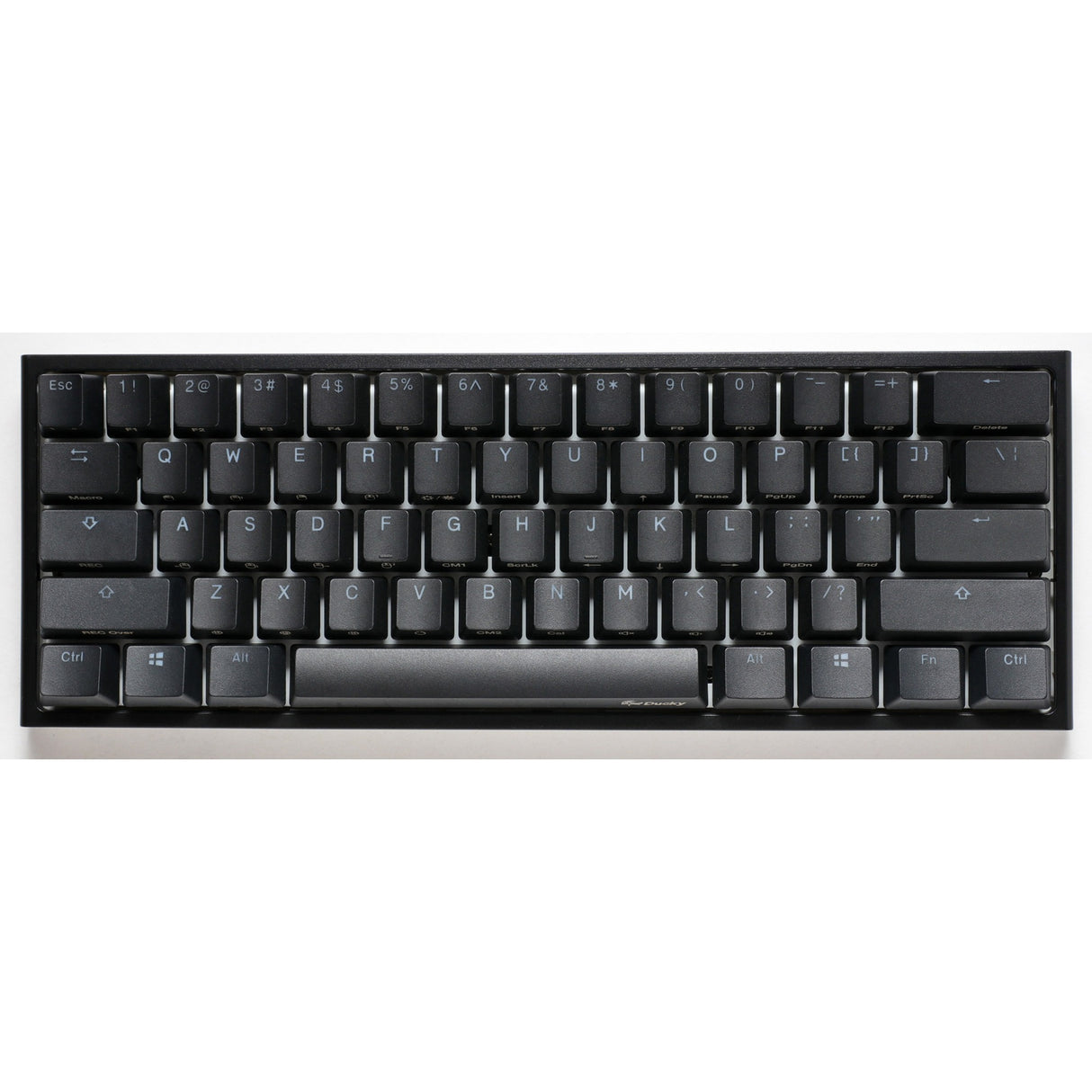 Ducky one 2 pro mini classic rgb mechanisch gaming toetsenbord (zwart, us lay-out (qwerty), cherry mx silent red, 60%, rgb led, double-shot pbt, quack mechanics)