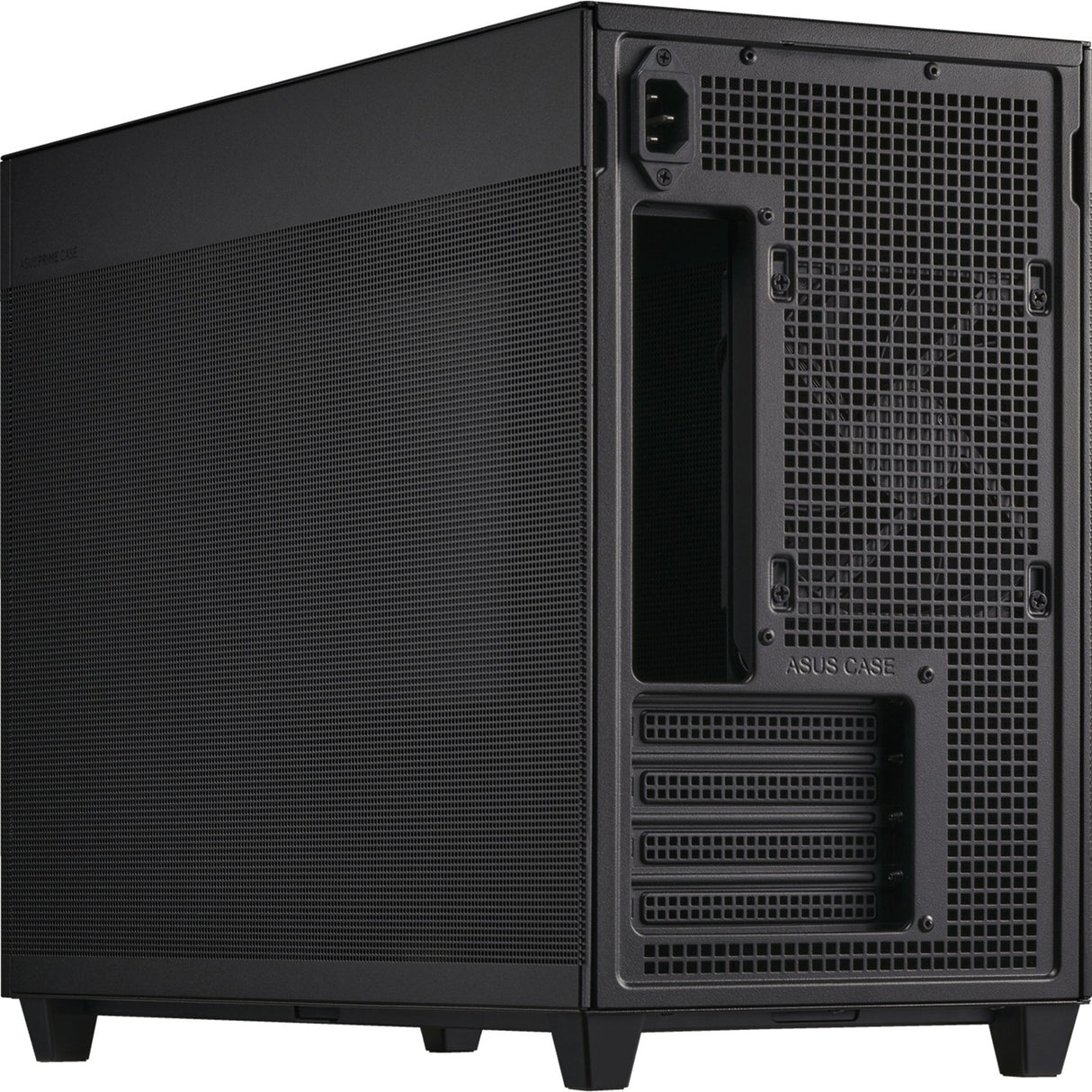 Asus prime ap201 mini tower behuizing (zwart | 2x usb-a | 1x usb-c)