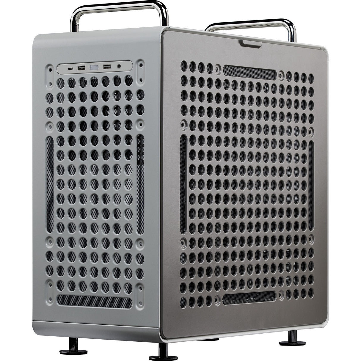 Cooler master qube 540 moonstone midi tower behuizing (grijs | 2x usb-a | 1x usb-c | tempered glass)