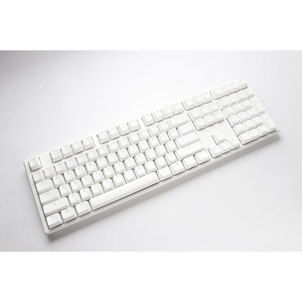Ducky one 3 classic pure white rgb mechanisch toetsenbord (wit, us lay-out (qwerty), cherry mx speed silver, 100%, rgb led, double-shot pbt, hot-swappable, quack mechanics)