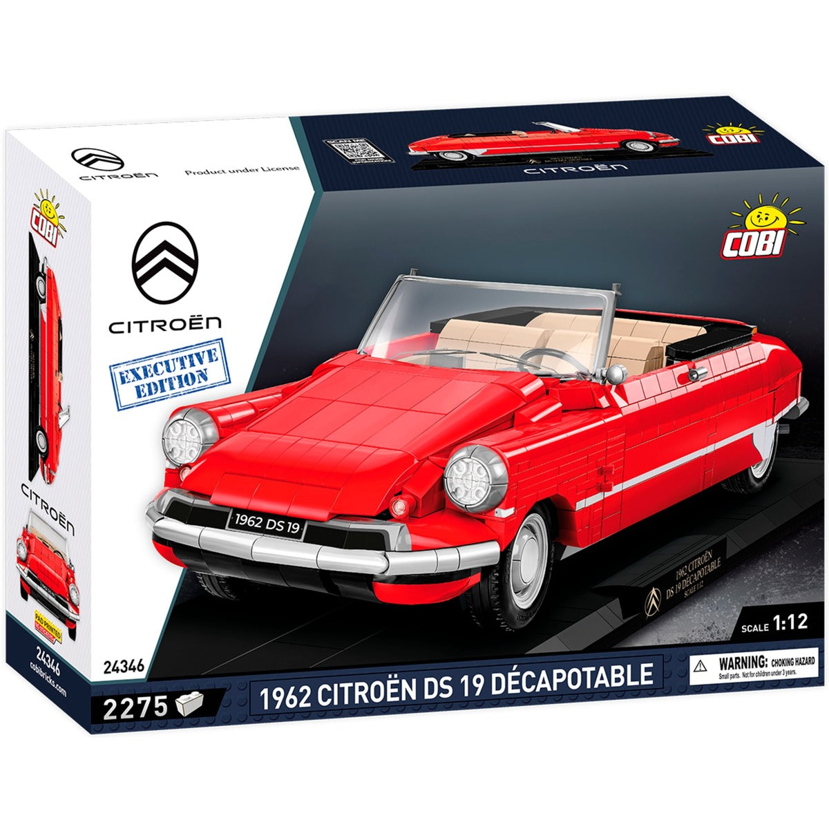 Cobi citroen ds 19 décapotable 1962 - executive edition constructiespeelgoed (24346)