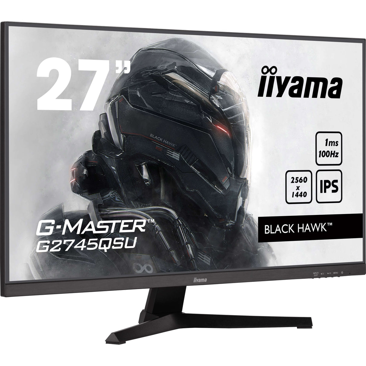 Iiyama g-master black hawk g2745qsu-b2 27 gaming monitor (zwart, hdmi, displayport, 2x usb-a, usb-b)