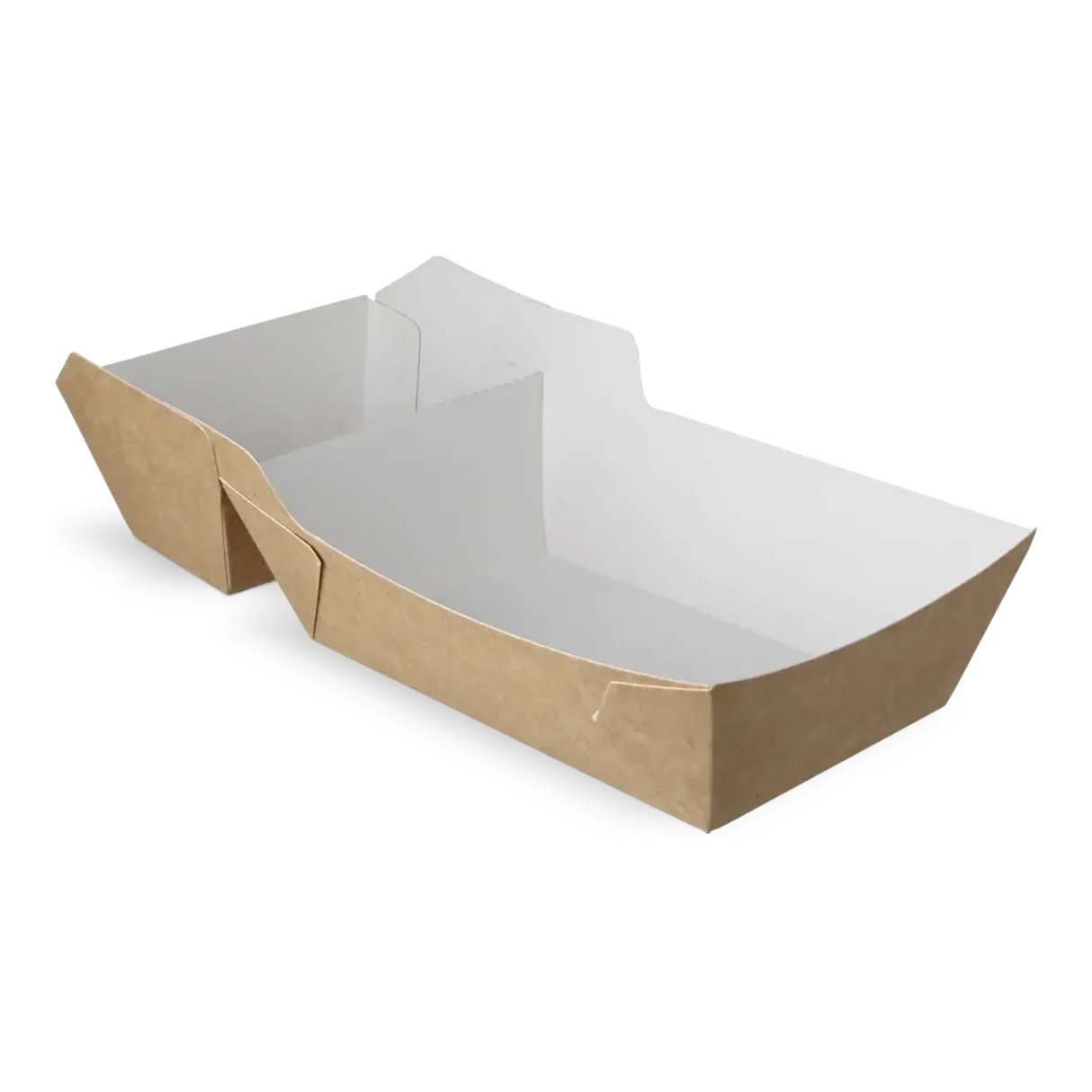 Takeaware frietbakje a22 kraft wit bio (a9+saus)(400 stuks)