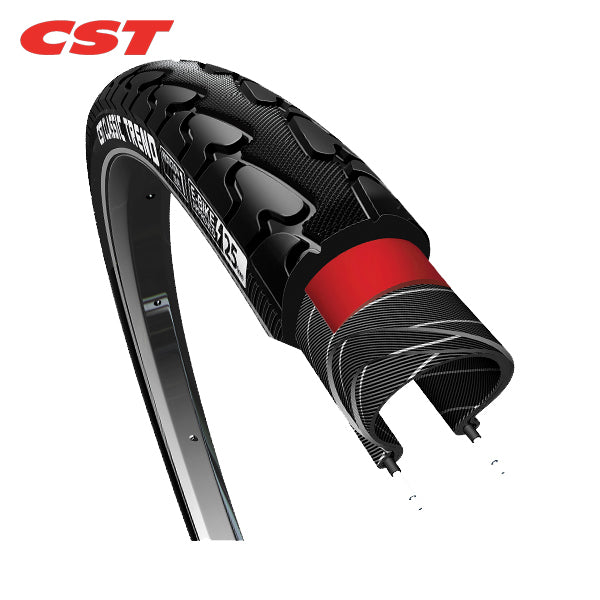 Cst buitenband 28x1.75 47-622 reflectie classic trend zwart