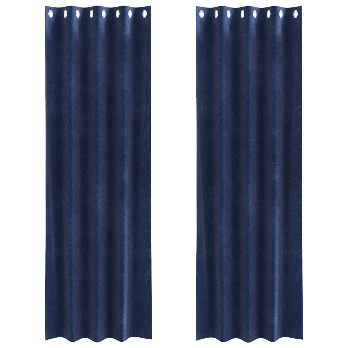 Vidaxl verduisterende gordijnen 2 pcs donkerblauw 140 x 260 cm fluweel