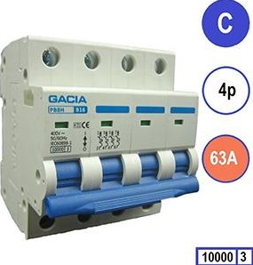 Enzo installatieautomaat 63a c kar 4p gacia - 4517838