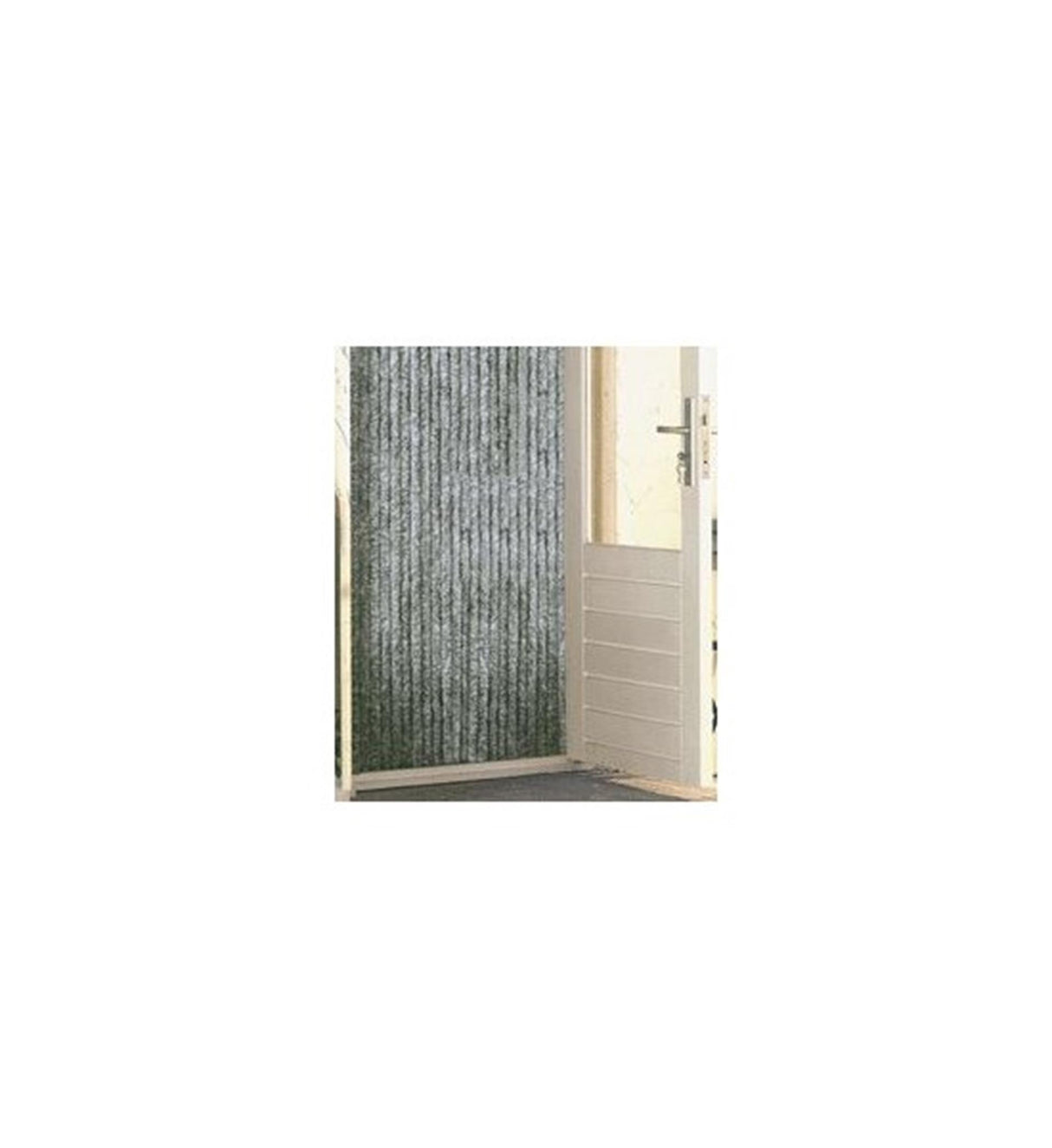 Wicotex kattenstaart deurgordijn 90x220 grijs wit 100% polypropyleen