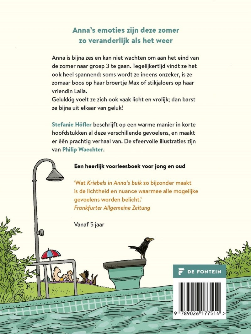 De fontein kriebels in anna's buik