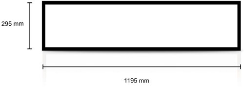 Enzo led backlit paneel zwart 120x30cm 30w 4050lm tri-white - 5016260