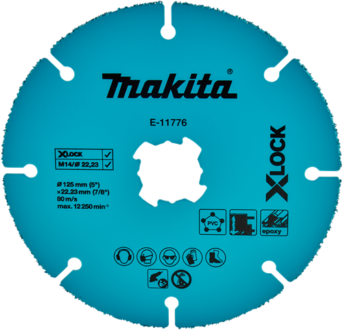 Makita accessoires makita trennscheibe 125mm uni.x-lock e-11776 doorslijpschijf recht 125 mm 1 stuk(s) gipskarton, pvc, vezelcement, kunst