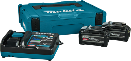 Makita 1911b9-4 | xgt startset 40v max in mbox1 (2x 4.0ah bl4040f accu + dc40ra snellader) - 1911b9-4