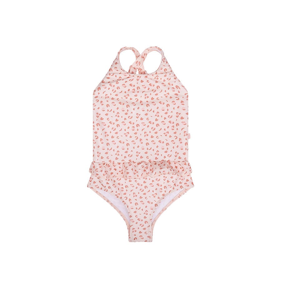 Leopard | oudroze meisjes uv badpak