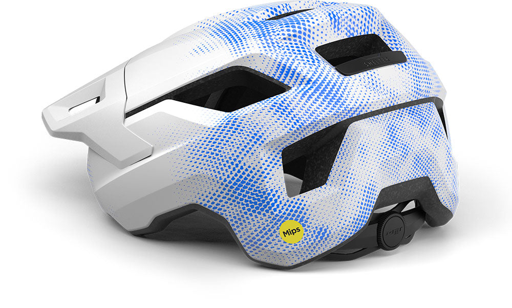 Met shelter youth mips white blue matt (52-56 cm) - youth mtb hel