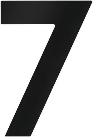 Metafranc huisnummer 7 120mm zwart - wu0424667
