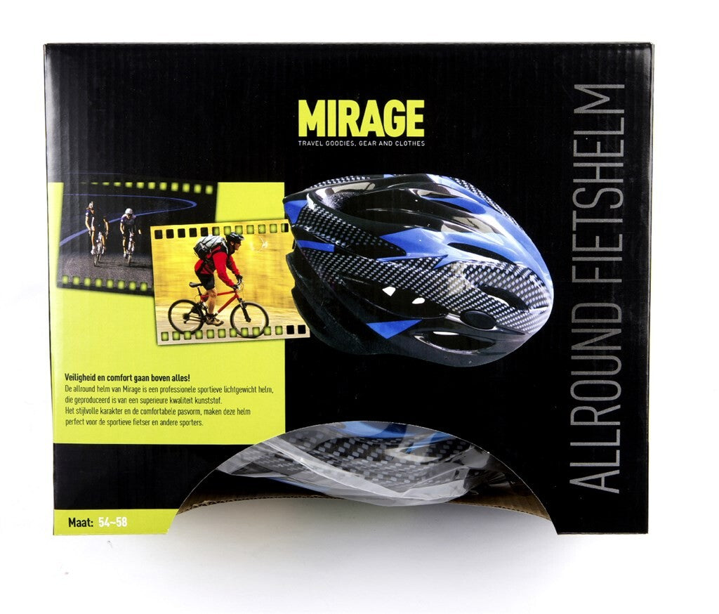 Mirage helm m 54-58 zwart Blauww