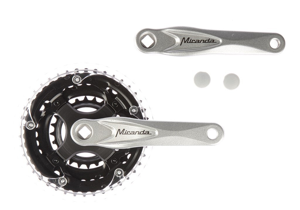 Miranda alfa 3 crankstel 42 34 24t 5mm, zilver