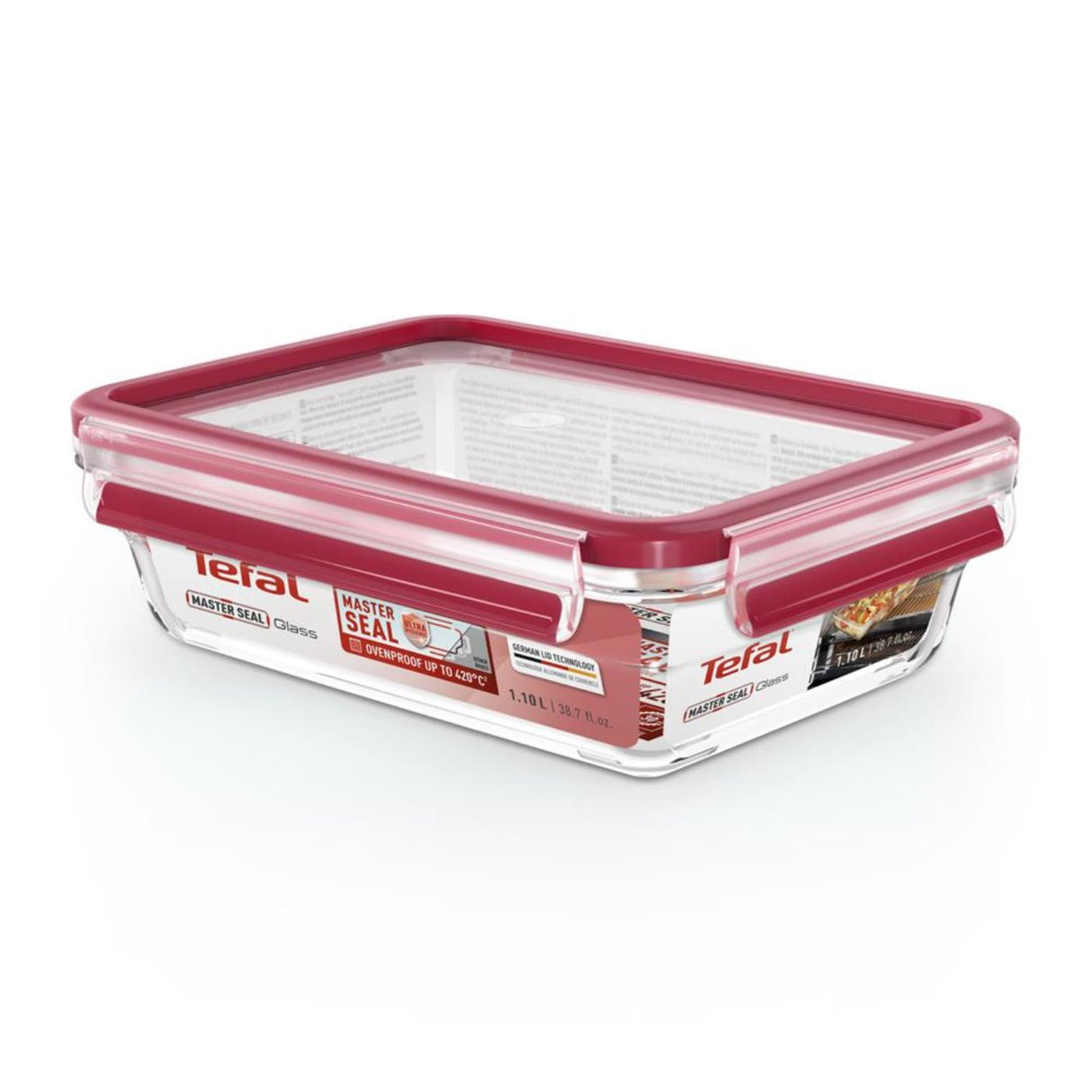 Tefal masterseal glass 800ml rechthoekig
