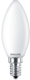 Philips led lamp - kaarslamp met e14 fitting - warmwit licht: 2700k - 60w - mat glas