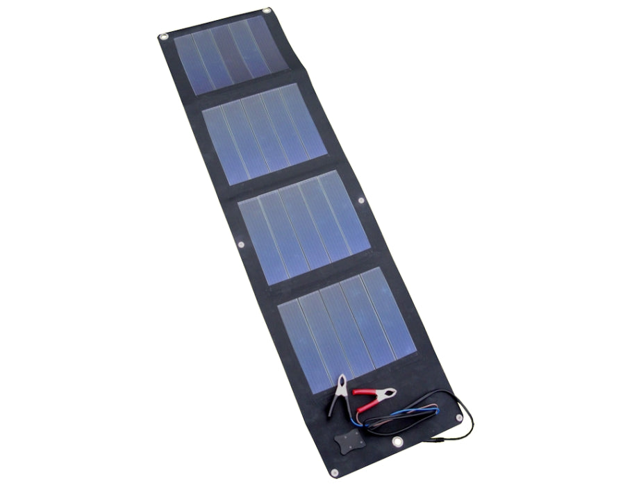 Powerplus flexibel zonnepaneel met klemkabel