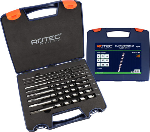 Rotec 900.1065 9-dlg. slangenborenset type '240', ø4-18 x 230 mm - 900.1065