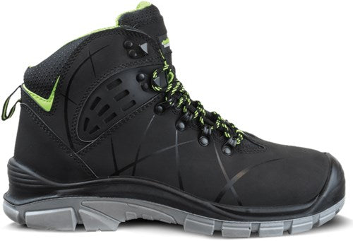 Safeet werkschoen larvik hoog zwart s3 | zwart grijs | maat 43 - 8719388016221