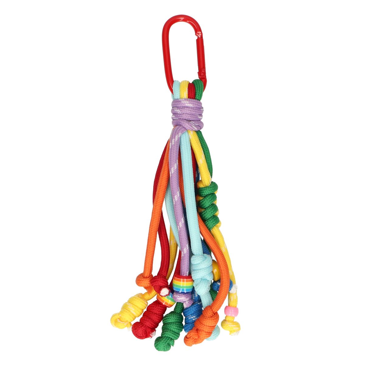 Jvdl bag charm rood met regenboog kleuren
