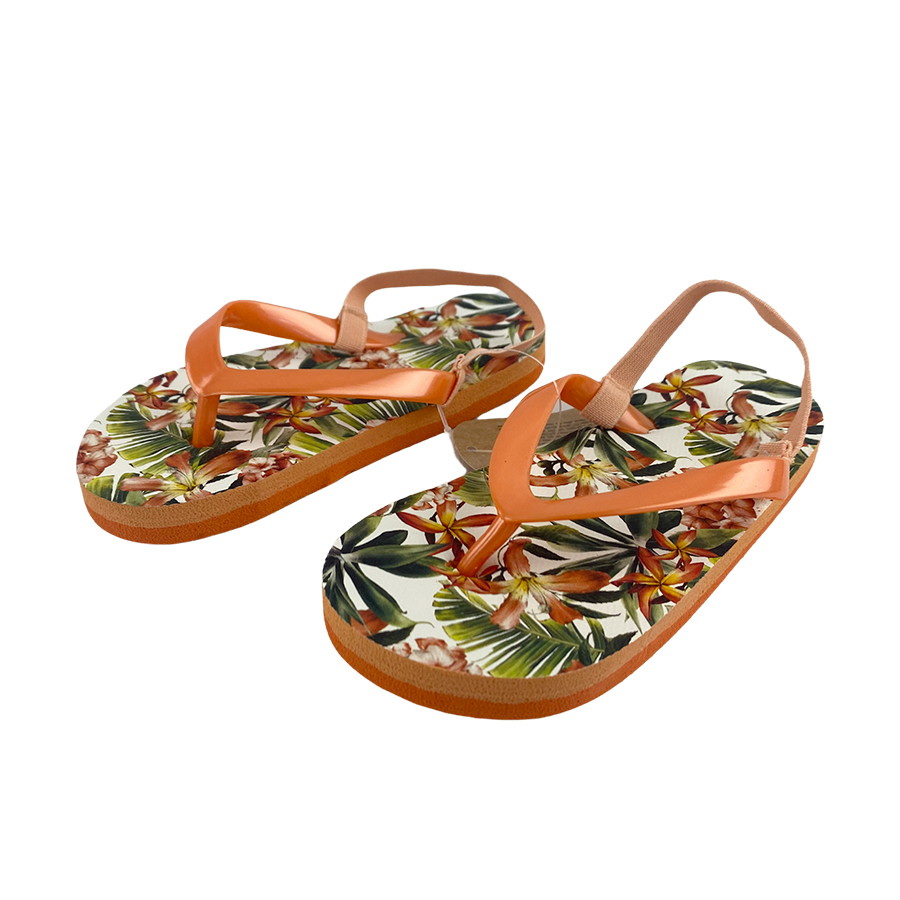 Slipper kind lily flower oranje maat 21