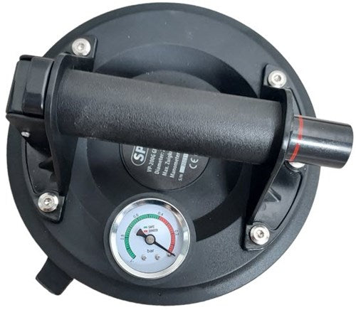 Spero 200mm glas tegel vacuüm pompzuiger pro - drukmeter - max: 56kg vp200g - vp200g