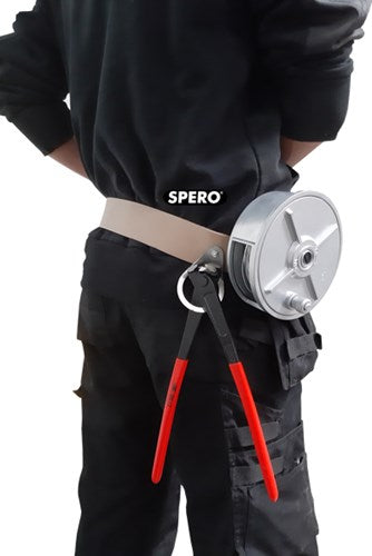Spero spvmhsl | vlechtdraadhaspel pro | met leren riem t.b.v. 1,2 1,5kg vlechtdraadrol - spvmhsl