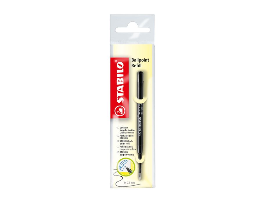 Stabilo balpen - navulling - 0,5 mm - zwart