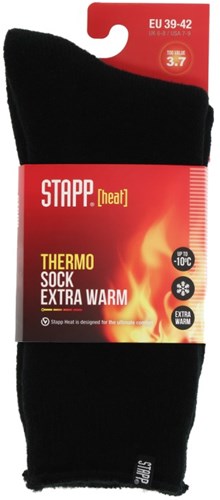 Stapp heat unisex socks 1- pack 70101 | zwart 6990 | maat 35 - 8721198028974