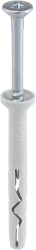 Steelies ultimate slagplug nylon 8x100 verzonken kraag pz2 verzinkt | 50 stuks - kea10801001