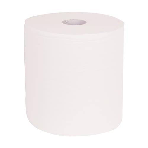 Towlers poetspapier b=28cm l=400mtr wit 2-laags pp rol (2) | 2 stuks
