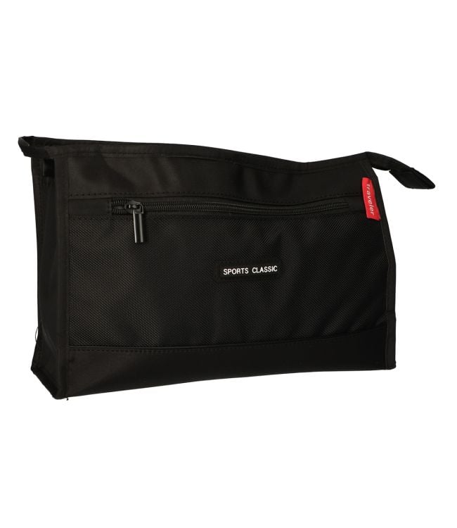 Traveller toilettas sports classic zwart 30x19.5cm