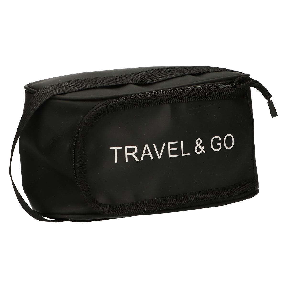 Traveller toilettas travel go zwart 15,5cm x 13,5cm