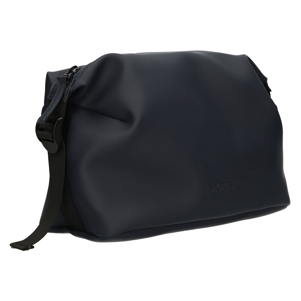 Traveller toilettas waterdicht gesp zwart donkerblauw 34cm x 21cm