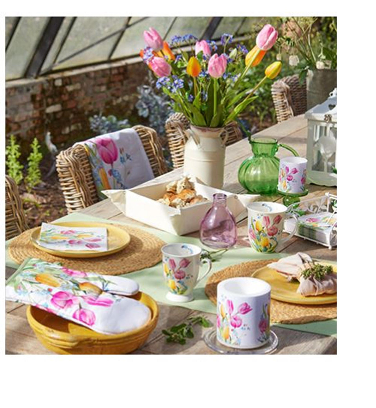 Ambiente tafelloper tulips bouquet 40x150cm