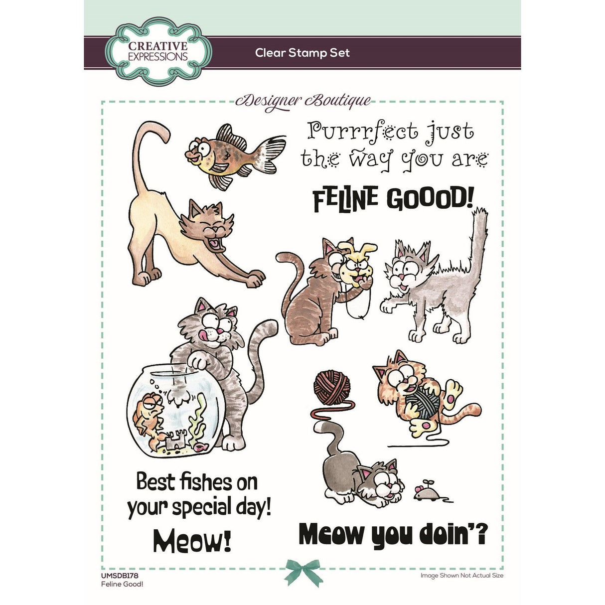 Creative expressions • designer boutique collection feline good! 6 in x 8 in clear stamp set