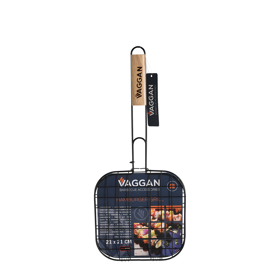Vaggan barbecue hamburgergrill zwart 21x21cm